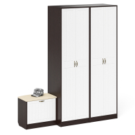 Прихожие, Два шкафа с дверками и обувница с сиденьем П-6 № 07 МДФ фрезеровка прованс