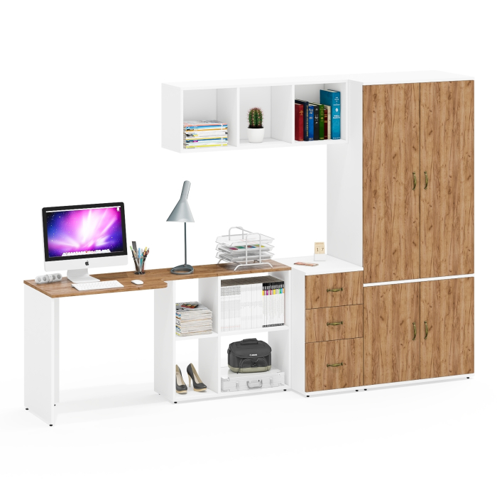 Домашние кабинеты, Мебель в кабинет домашний Лидер-8 компоновка № 31