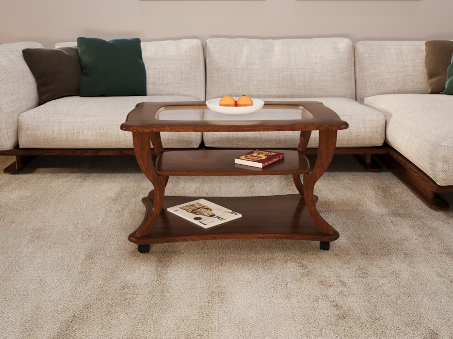 Журнальные столики на колесах, Стол журнальный Маэстро СЖС-02 со стеклом