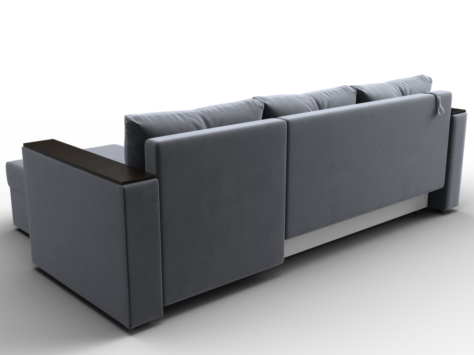 Диваны угловые в гостиную, Диван угловой Атланта без стола универсальный угол, велюр