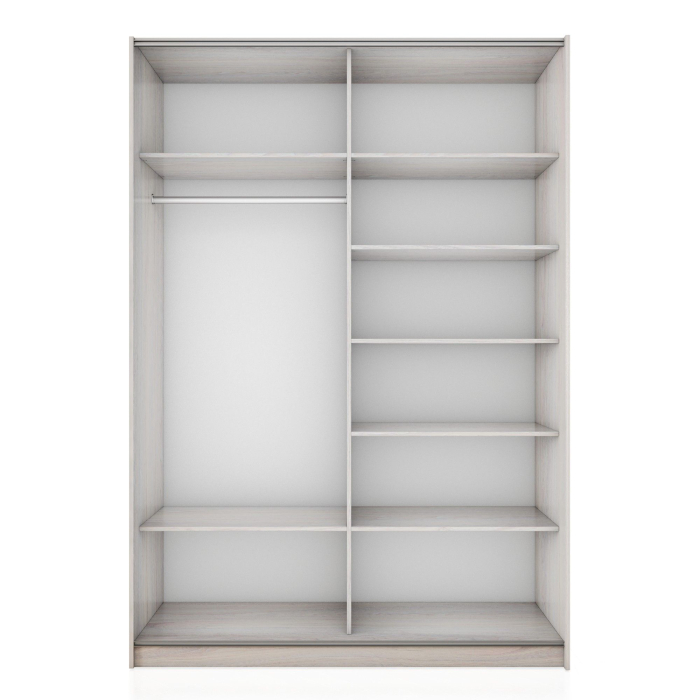 Шкафы-купе 2-х дверные, Шкаф-купе Широкий Прайм 2-х дверный ДСП/Стекло черное/Доводчики 220х57х230