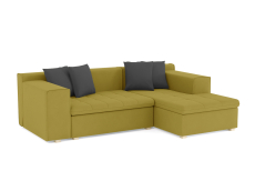 Диваны угловые в гостиную, Диван угловой Чикаго без механизма, велюр