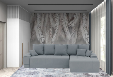 Диван-кровать угловой Нордвикс ПБ, велюр