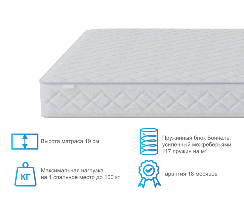 Другие размеры, Матрас Боннет плюс 900*1900