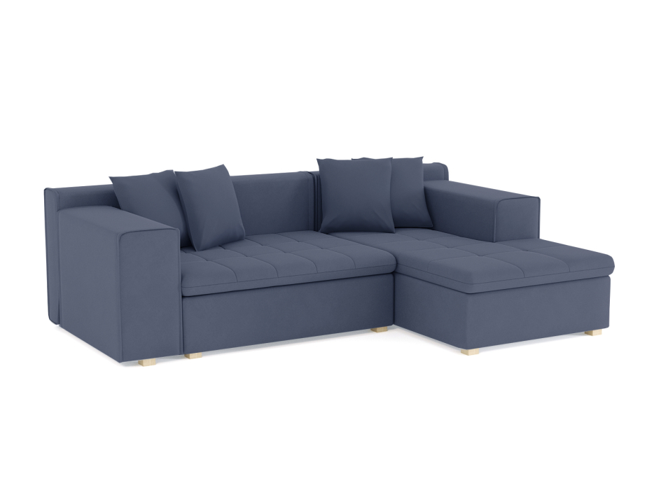 Диваны угловые в гостиную, Диван угловой Чикаго без механизма, велюр