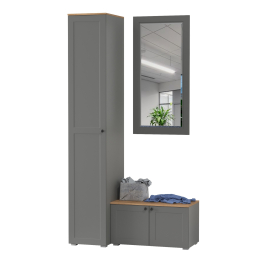 Тумба с зеркалом и шкафом-пеналом в прихожую Остин