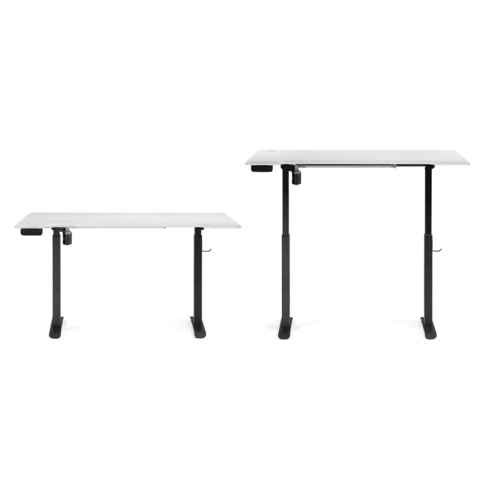 Прямые компьютерные столы, Компьютерный стол Маркос с механизмом подъема 140х80х75, черный