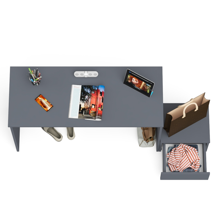 Прямые компьютерные столы, Стол письменный Мори с тумбой ТМП400.1