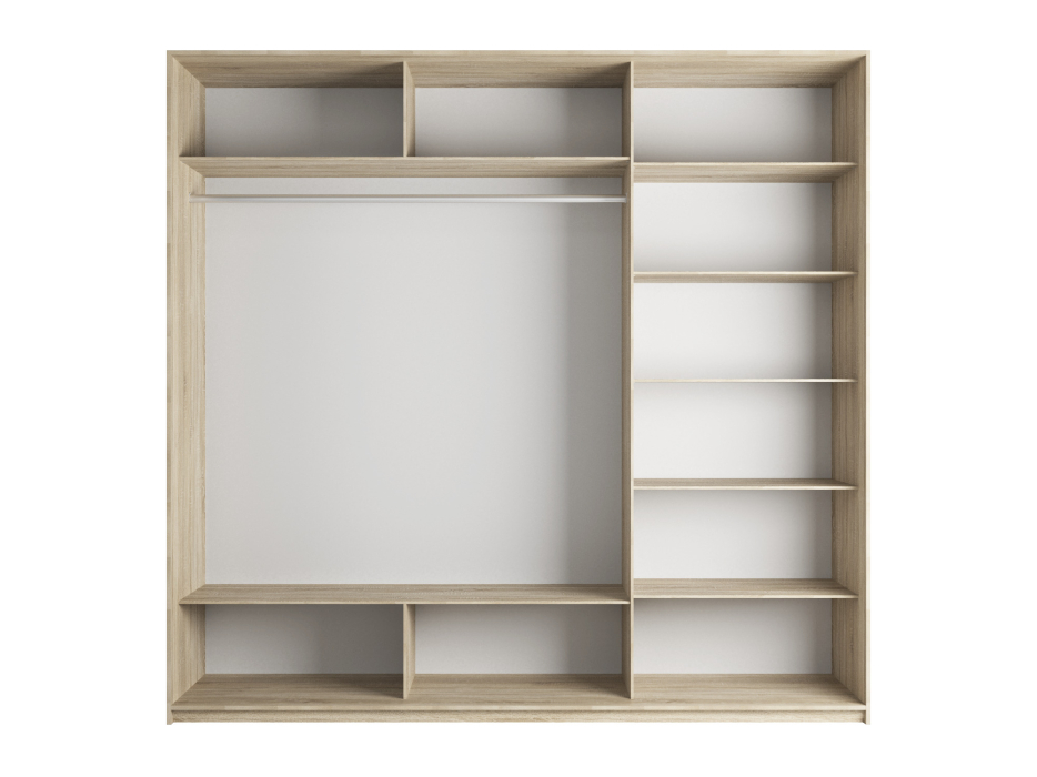 Шкафы-купе 3-х дверные, Шкаф-купе Прайм 3-х дверный Стекла хаки/ДСП/Доводчики 210х57х230