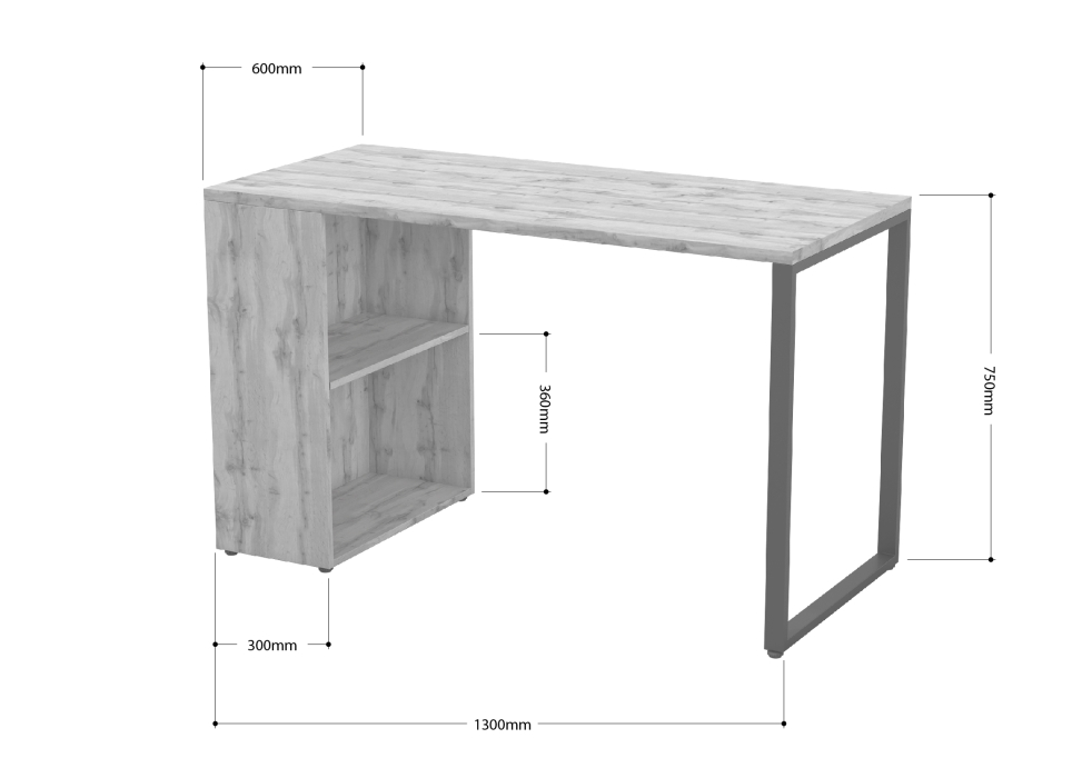 Прямые компьютерные столы, Стол учебный Айсберг Лофт Черный