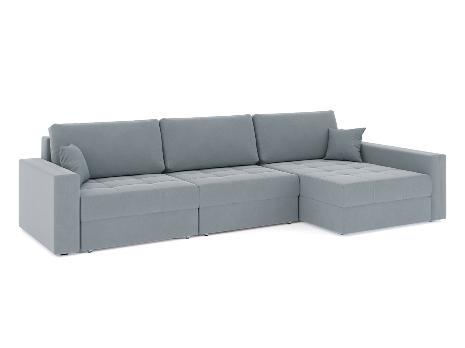 Диваны угловые в гостиную, Диван-кровать угловой Брест 3 секции еврокнижка, велюр