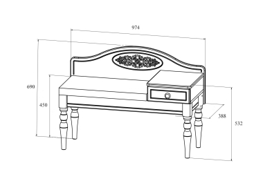 Банкетка Ассоль АС-41
