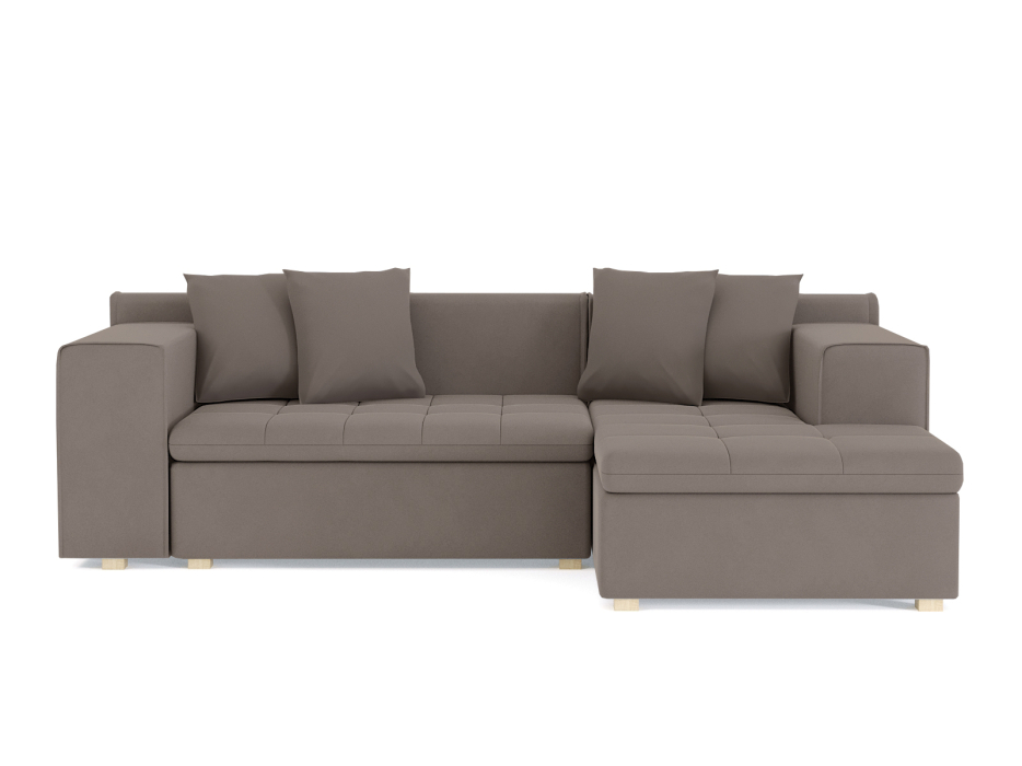 Диваны угловые в гостиную, Диван угловой Чикаго без механизма, велюр