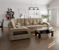 Диваны угловые в гостиную, Модульный диван Майами-3,микровелюр,антивандальная ткань,венеция