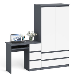 Компьютерный стол с ящиками правый и шкаф-комод МШ900.1 Мори
