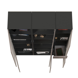 Два шкафа Сидней с дверками и один шкаф Сидней с ящиком