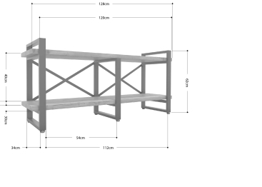 Тумба под ТВ Айсберг Лофт 120 черный