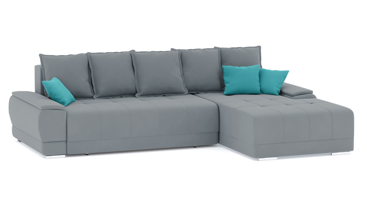 Диваны угловые в гостиную, Диван-кровать угловой Нордвикс ПБ, велюр