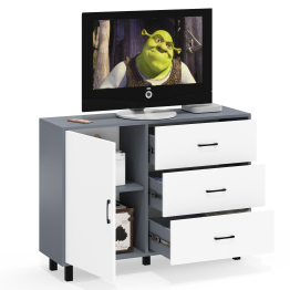 Комод-тумба три ящика и дверка РВК 122-1204