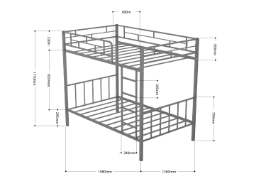 Двухъярусная кровать Валенсия 120 ящики полка венге
