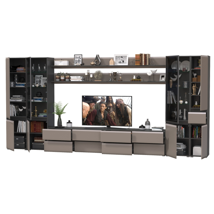 Стенки для гостиной, Сидней мебель в гостиную модульная комплектация № 118