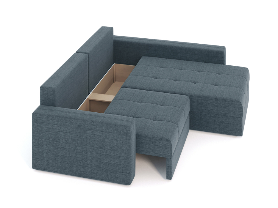 Диваны угловые в гостиную, Диван-кровать угловой Брест 2 секции еврокнижка, рогожка