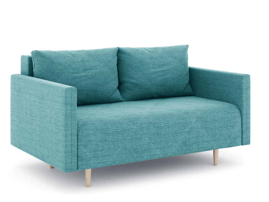 Диваны прямые кухонные, Диван прямой нераскладной Милли мини 2-х  местный с подлокотниками, рогожка