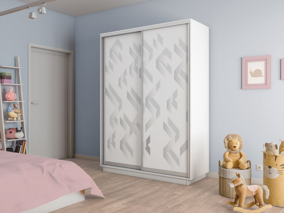 Шкафы-купе 2-х дверные, Шкаф-купе Экспресс 2-х дверный Фотопечать Ленты Стекла 160х60х240