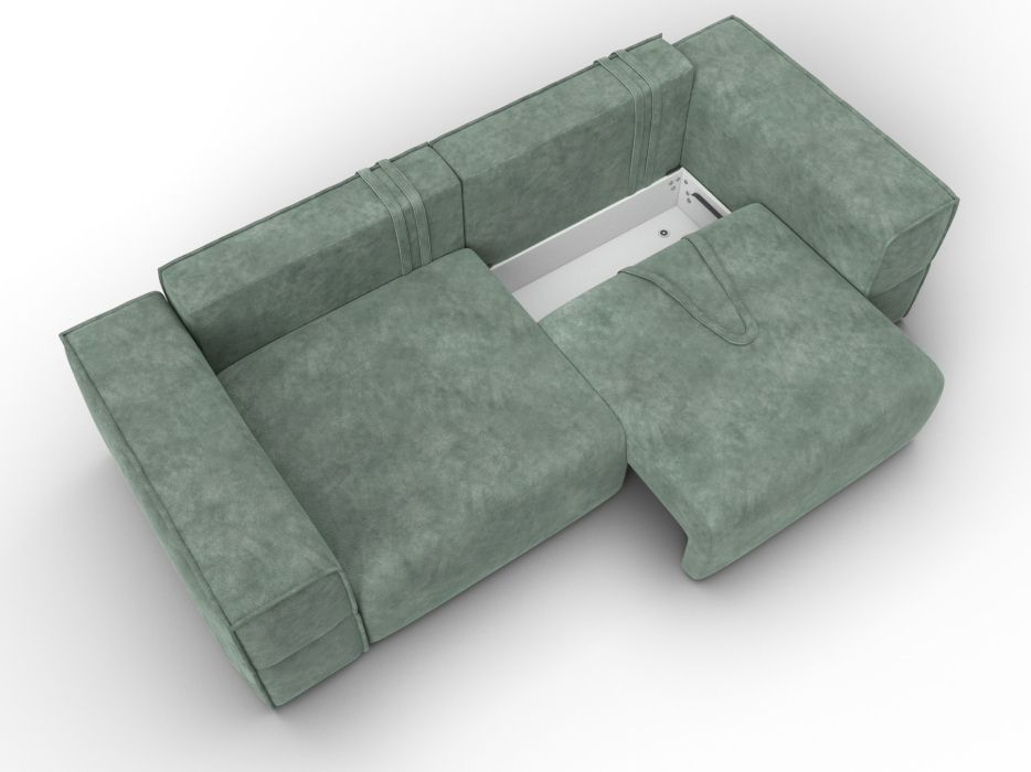 Диваны еврокнижки, Диван прямой Лига-058 НПБ, велюр BRUT