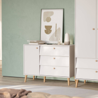 Комоды, Комод с дверкой и тремя ящиками Афина 4-44901