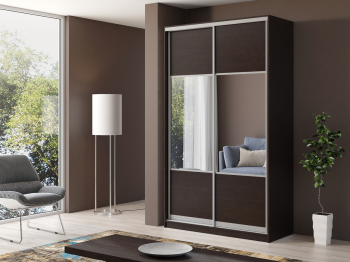 Шкаф купе 2-х дверный Айсберг 120 комбинированный