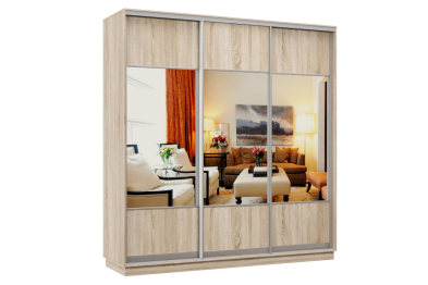 Шкаф-купе Премьер Лайт 57 (05;05;05) трехдверный