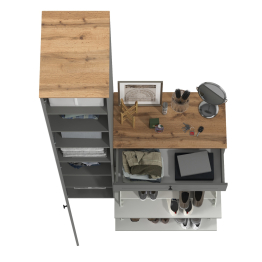 Обувница с пеналом для одежды Остин