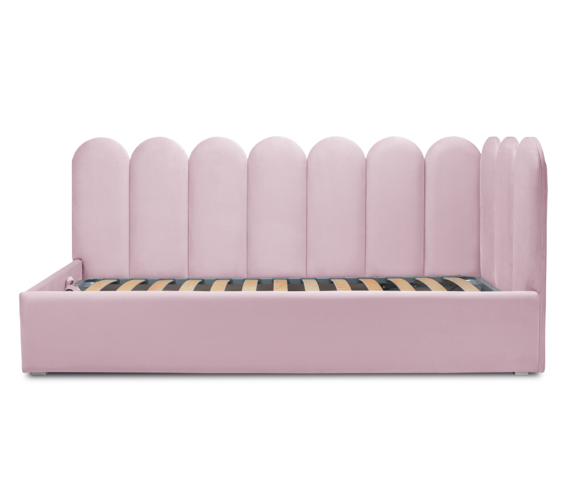 Кровати с мягким изголовьем, Кровать Мия 120 с подъемным механизмом, микровелюр