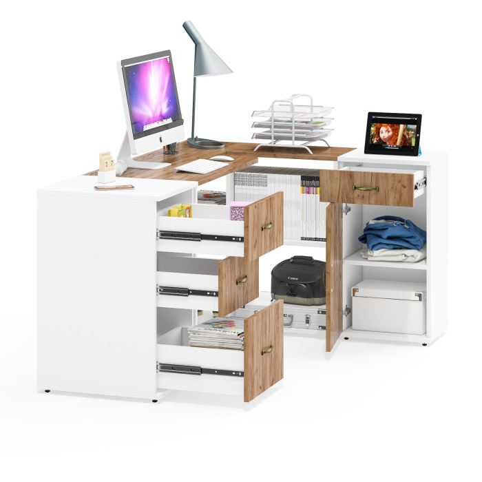 Домашние кабинеты, Две тумбы Лидер-8 3.15 и 3.16 со столом-трансформером Лидер-8.