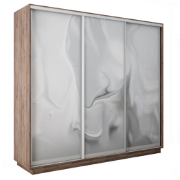 Шкаф-купе Экспресс 3-х дверный Фотопечать Шелк Стекла 180х45х220