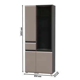 Набор шкафов Сидней - шкаф с ящиком и шкаф-витрин
