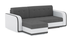 Диваны угловые в гостиную, Диван-кровать угловой Генри еврокнижка, велюр+кож.зам