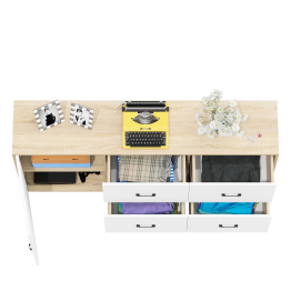 Комод широкий с дверкой и ящиками РВК 125-1704