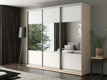 Шкаф-купе Айсберг 260 ШАМОНИ СВЕТЛЫЙ (белый/комбинированный)