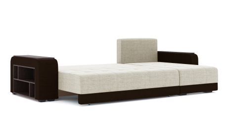 Диван-кровать угловой Милан ПБ еврокнижка, рогожка+кож.зам