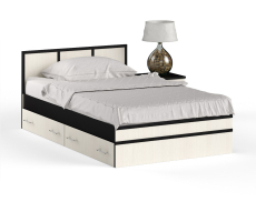 Спальные гарнитуры, Кровать с ящиками Сакура 1200 с прикроватной тумбой