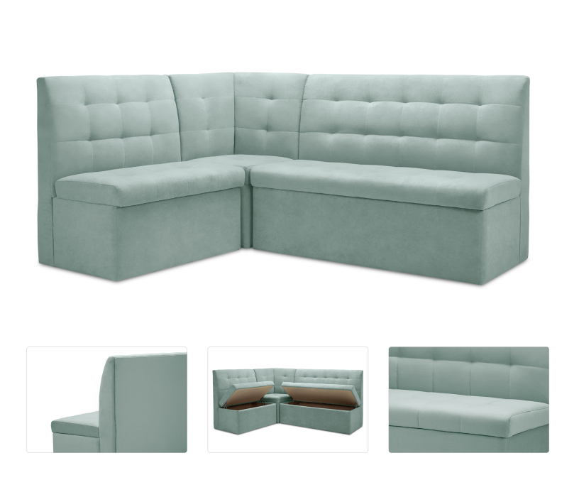 Кухонные уголки, Диван кухонный угловой Омега, микровелюр