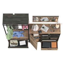 Прихожая Трувор с зеркалом и комодом-тумбой с дверкой