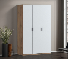 Для одежды, Шкаф трехдверный Макс 1500 мм, вариант №3 (ЛДСП, корпус дуб вотан)