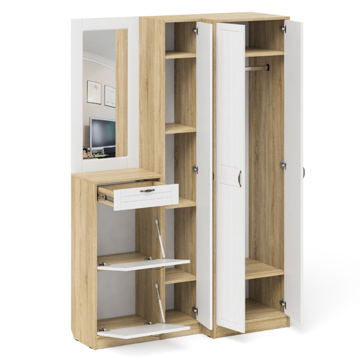 Прихожие, Мебель для прихожей П-6 № 29 МДФ фрезеровка прованс