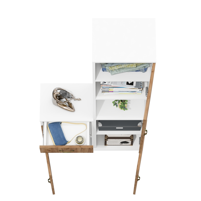 Домашние кабинеты, Тумба с выдвижным ящиком и дверкой и пенал с нишей Лидер-8.