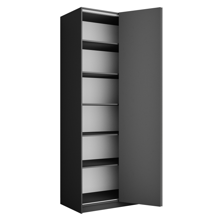 Шкафы распашные, Шкаф складной Е1 Локер ("Гармошка" с системой Push to Move/Правый)101х52,5х220 см, с полками