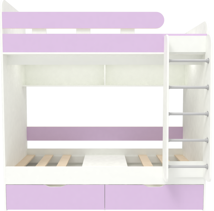 Для подростков, Двухъярусная кровать Юниор 5 80x160 Белый