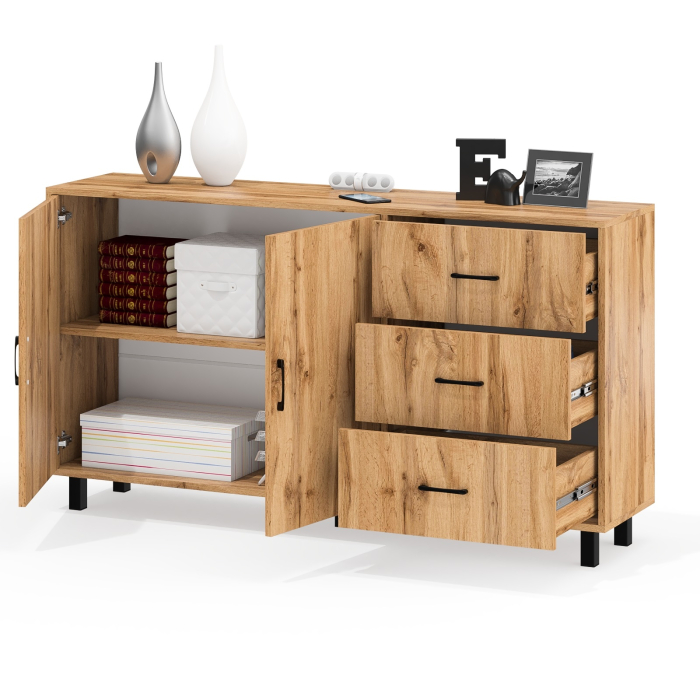 Комоды, Широкий тумба-комод с ящиками и дверками РВК 123-1604